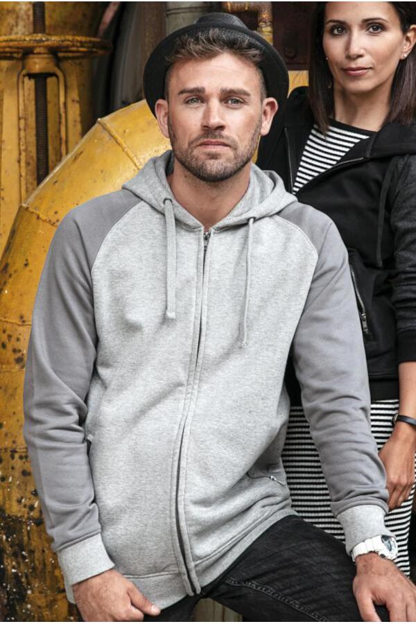 Produktansicht: my mate Herren Kapuzen Sweatjacke in Melangefarben Produktansicht: my mate Herren Kapuzen Sweatjacke in Melangefarben