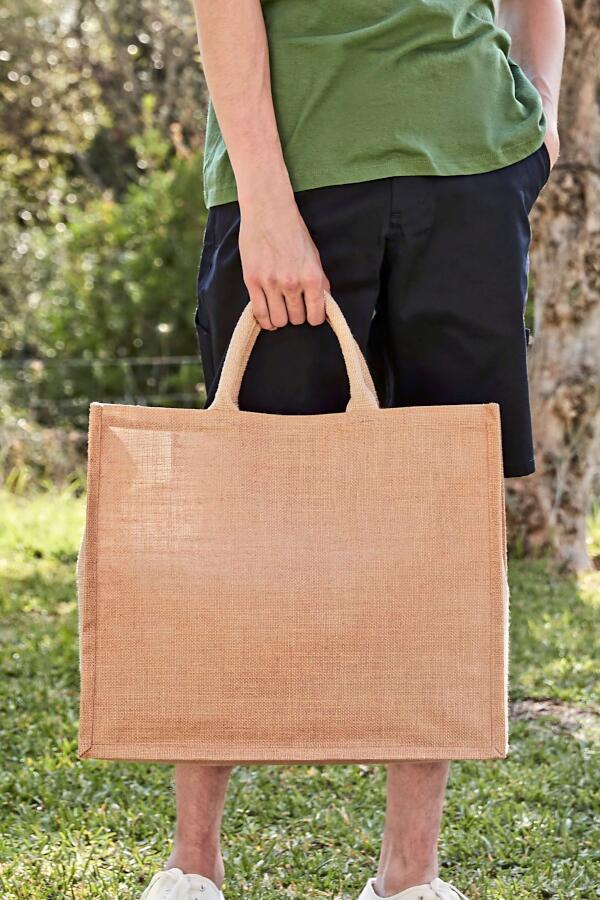 Produktansicht: Westford Mill Jumbo große Jute Einkaufstasche Produktansicht: Westford Mill Jumbo große Jute Einkaufstasche