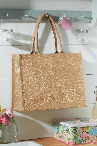 Produktansicht: WM gold-glitzernde Einkaufstasche