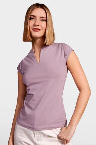 Produktansicht: Roly Damen Stretch T-Shirt mit geschlitztem V-Ausschnitt