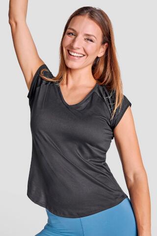 Produktansicht: Roly Damen Sport T-Shirt mit sehr kurzen Ärmeln Produktansicht: Roly Damen Sport T-Shirt mit sehr kurzen Ärmeln