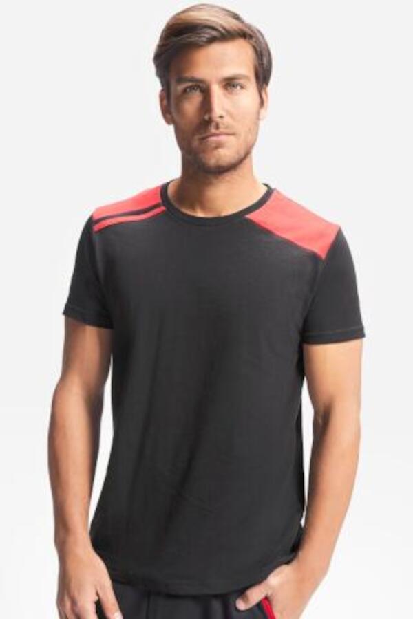 Produktansicht: Roly Herren T-Shirt mit Kontrasten Produktansicht: Roly Herren T-Shirt mit Kontrasten