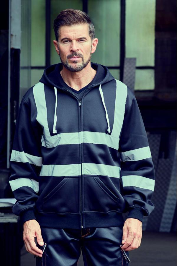 Produktansicht: Yoko Hi Vis Kapuzenjacke mit Reflektoren Produktansicht: Yoko Hi Vis Kapuzenjacke mit Reflektoren
