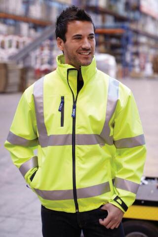 Produktansicht: Yoko wasserdichte Softshelljacke in Signalfarben mit Reflektoren bis 4XL Produktansicht: Yoko wasserdichte Softshelljacke in Signalfarben mit Reflektoren bis 4XL