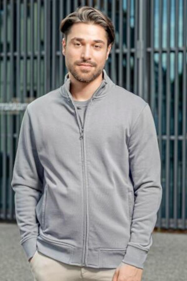 Produktansicht: HRM dicke Herren Sweatjacke ohne Kapuze bis Größe 6XL